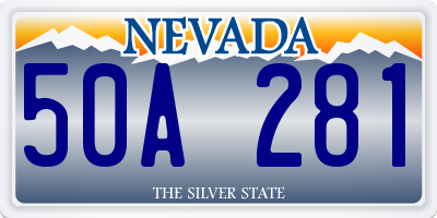 NV license plate 50A281