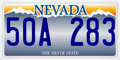 NV license plate 50A283