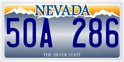 NV license plate 50A286