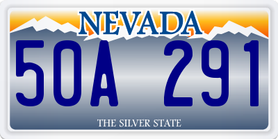 NV license plate 50A291