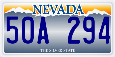 NV license plate 50A294