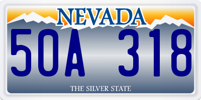 NV license plate 50A318