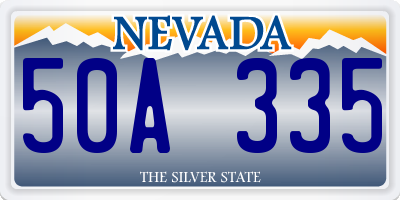 NV license plate 50A335
