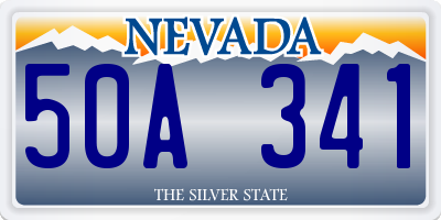 NV license plate 50A341