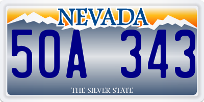 NV license plate 50A343