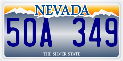 NV license plate 50A349