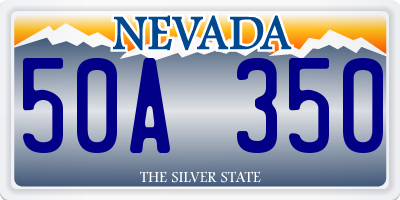 NV license plate 50A350