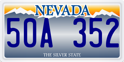 NV license plate 50A352