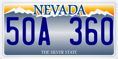 NV license plate 50A360