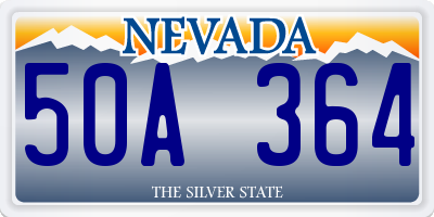 NV license plate 50A364