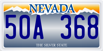 NV license plate 50A368