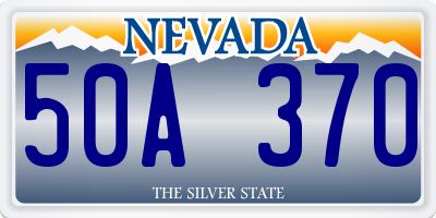 NV license plate 50A370