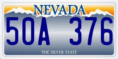 NV license plate 50A376