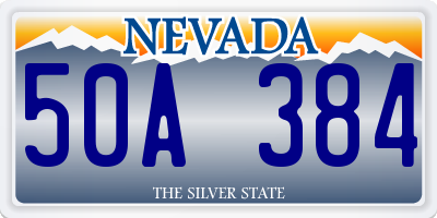 NV license plate 50A384