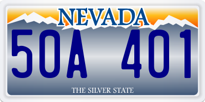 NV license plate 50A401