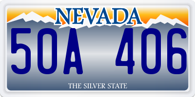 NV license plate 50A406