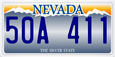 NV license plate 50A411