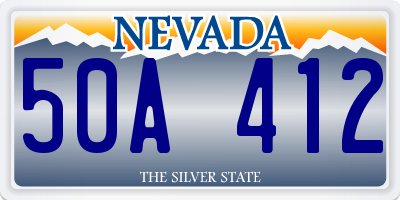 NV license plate 50A412