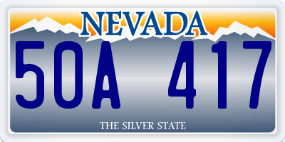 NV license plate 50A417