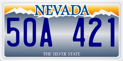 NV license plate 50A421