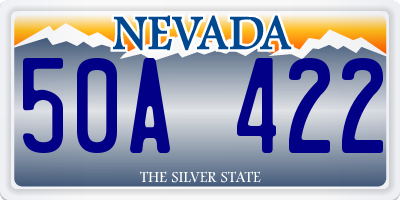 NV license plate 50A422