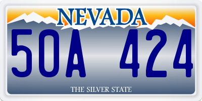 NV license plate 50A424