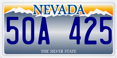 NV license plate 50A425