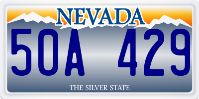NV license plate 50A429