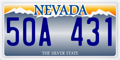 NV license plate 50A431