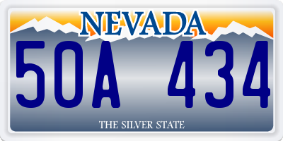 NV license plate 50A434