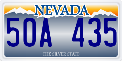 NV license plate 50A435