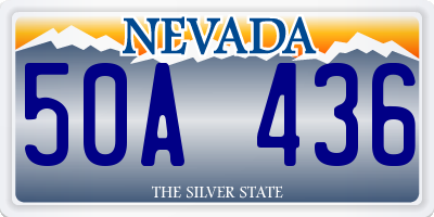 NV license plate 50A436