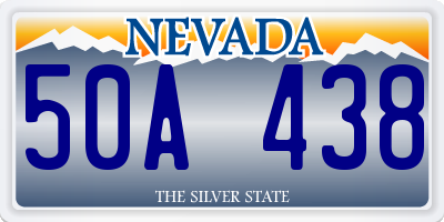 NV license plate 50A438