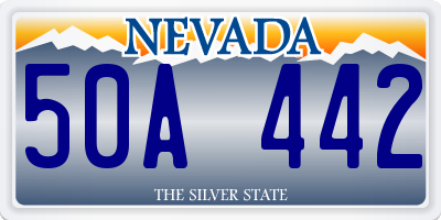 NV license plate 50A442