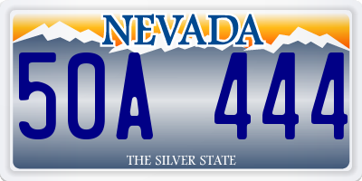 NV license plate 50A444