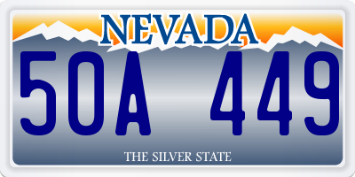 NV license plate 50A449