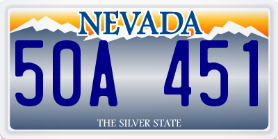 NV license plate 50A451