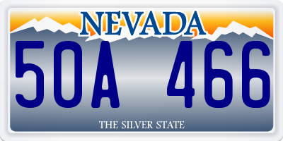 NV license plate 50A466