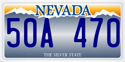 NV license plate 50A470