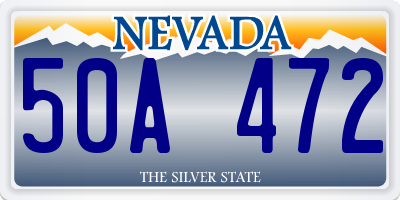 NV license plate 50A472