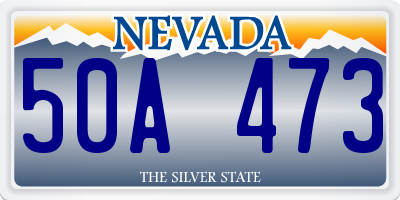 NV license plate 50A473
