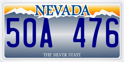 NV license plate 50A476