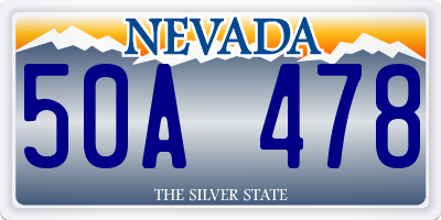 NV license plate 50A478