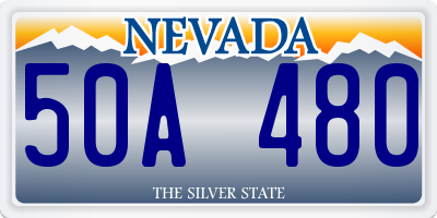 NV license plate 50A480