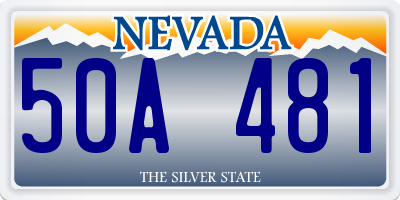 NV license plate 50A481