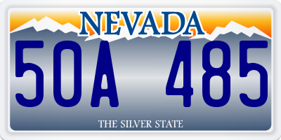 NV license plate 50A485