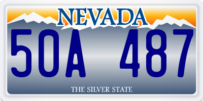 NV license plate 50A487