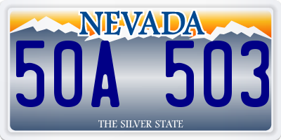 NV license plate 50A503