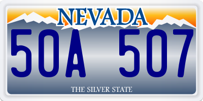 NV license plate 50A507