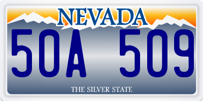 NV license plate 50A509